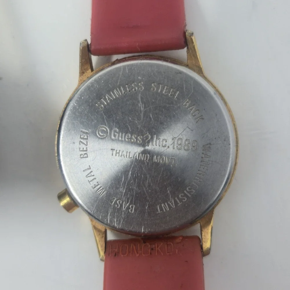 Vintage 1989 Guess Watch Pink Dial Wilson Glo Betty Boop Jelly Lot 4pc PARTS